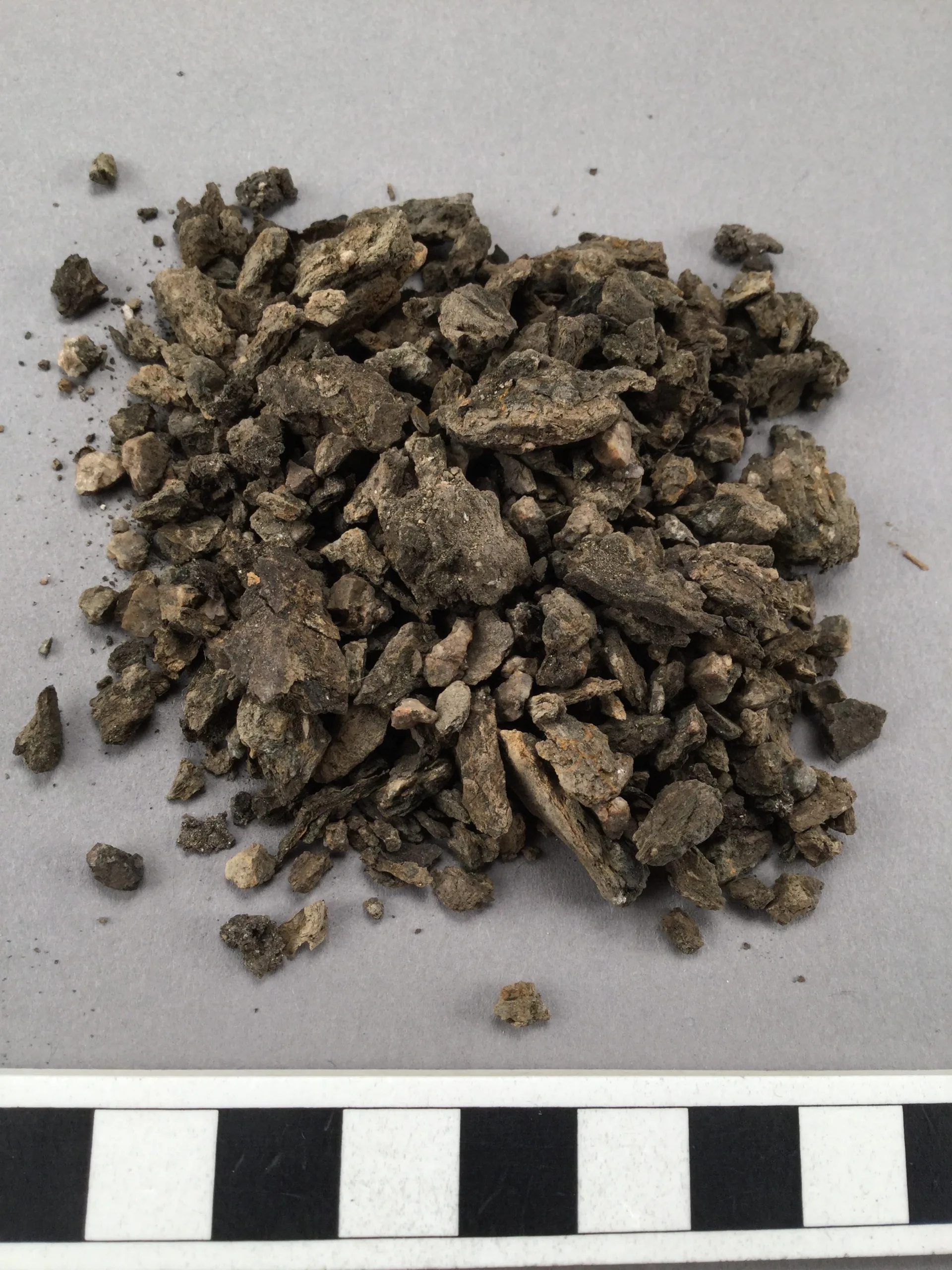 Pile of pottery shard fragments 