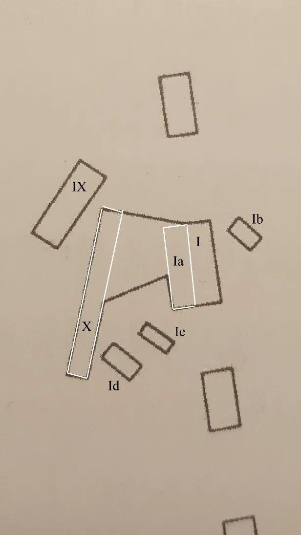 topographic map of an excavation site