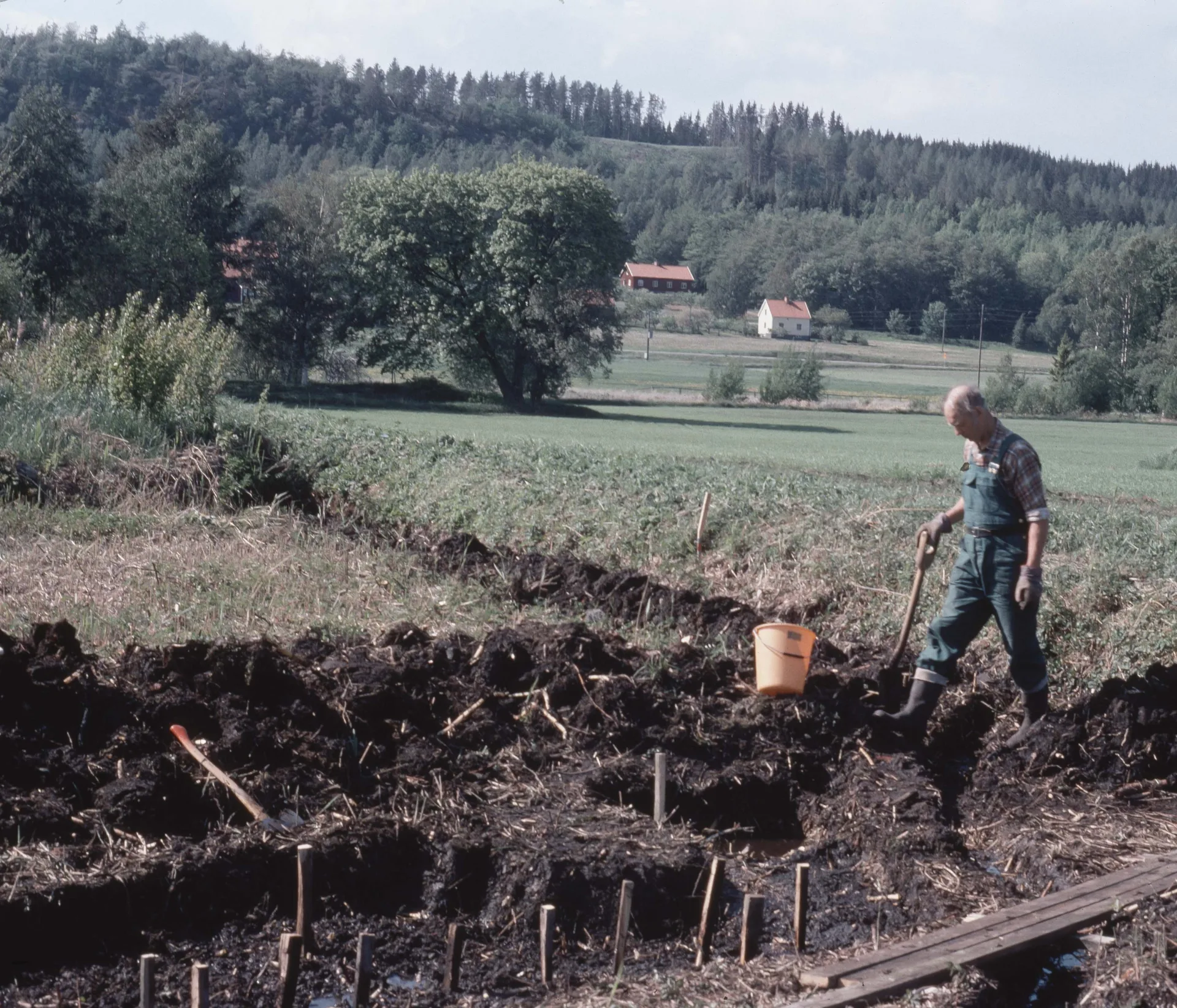 Man standing in an excavation site