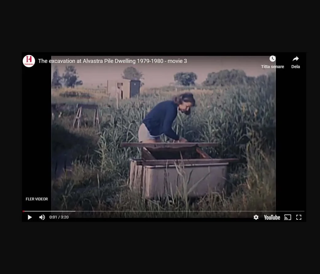 Frame image from video with a women in a garden