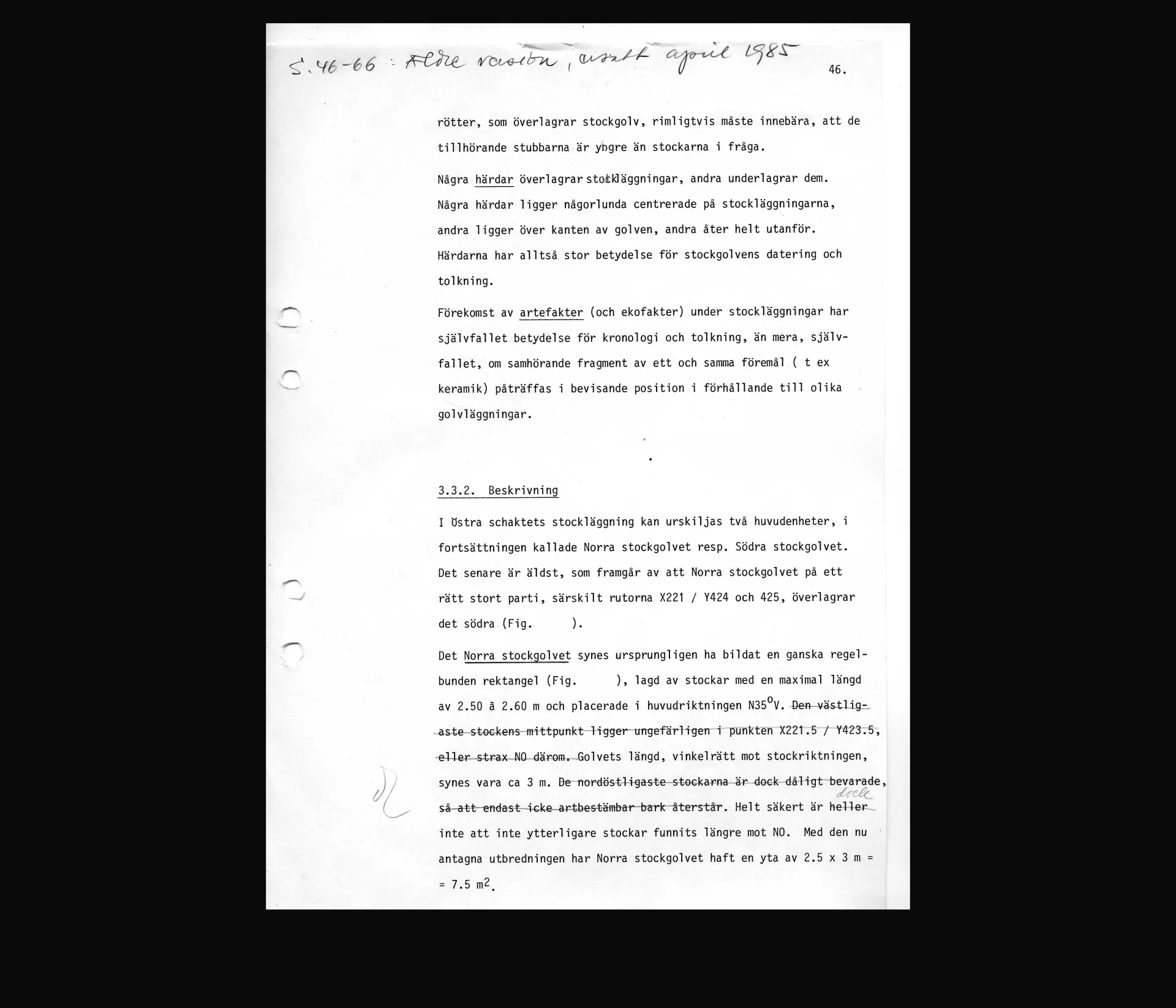 scanned image of an archaeological report